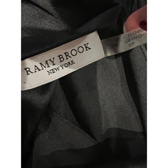 Ramy Brook Belle black Satin Hi/Low Midi Coctail Dress size S - Picture 9 of 10